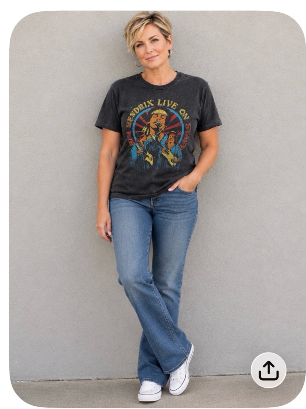 Prince Peter Collection unisex Jimi Hendrix Black Graphic Tee